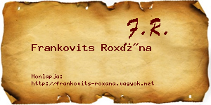 Frankovits Roxána névjegykártya